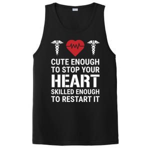 Cute Enough To Stop Your Heart Skilled Medical Doctor Nurse Great Gift PosiCharge Competitor Tank