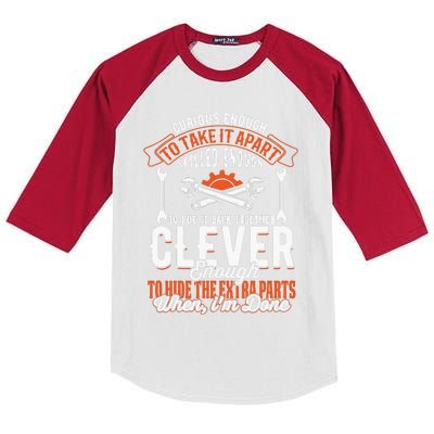 Curious Enough To Take It Apart Kids Colorblock Raglan Jersey