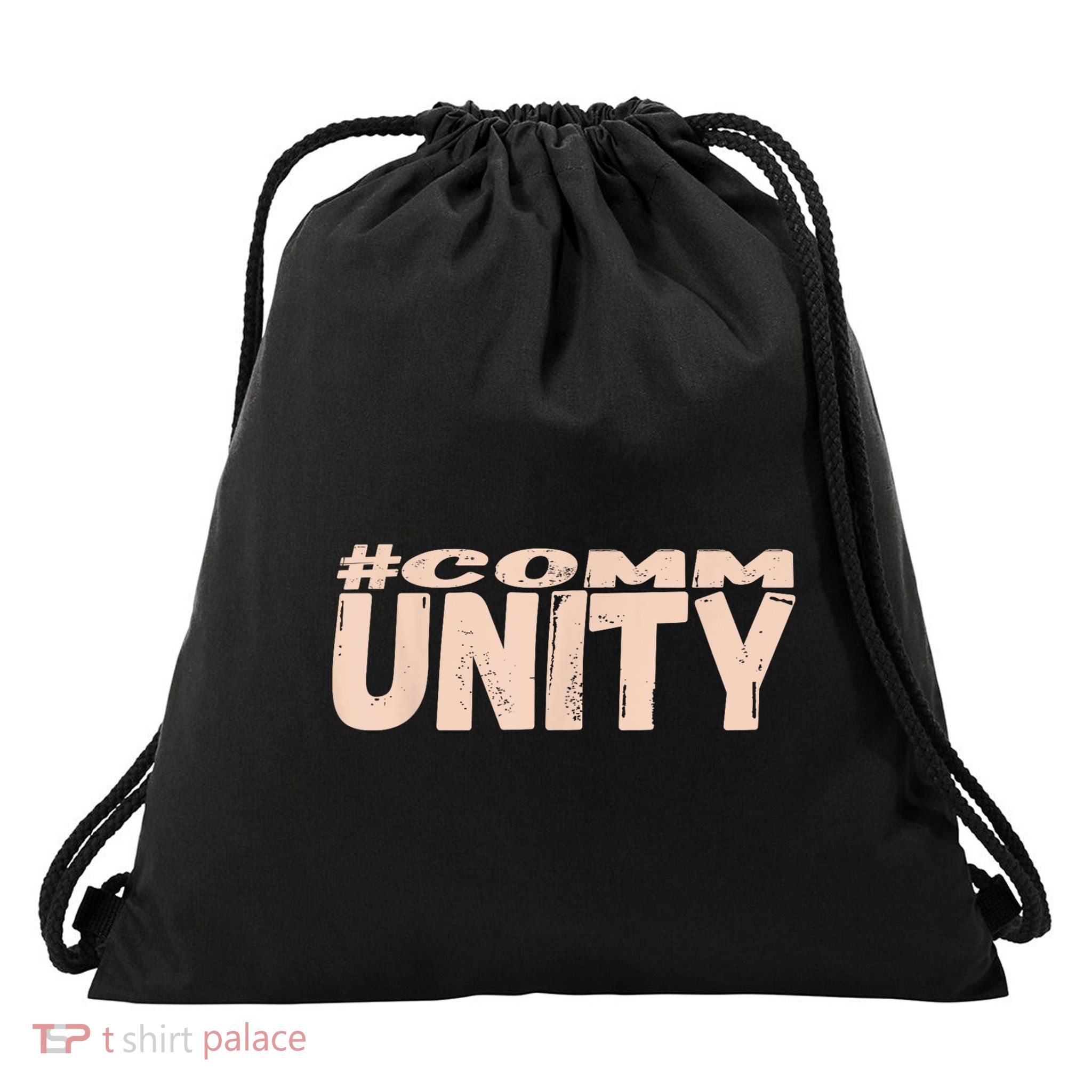 Community Embracing The Power Of Togetherness Drawstring Bag