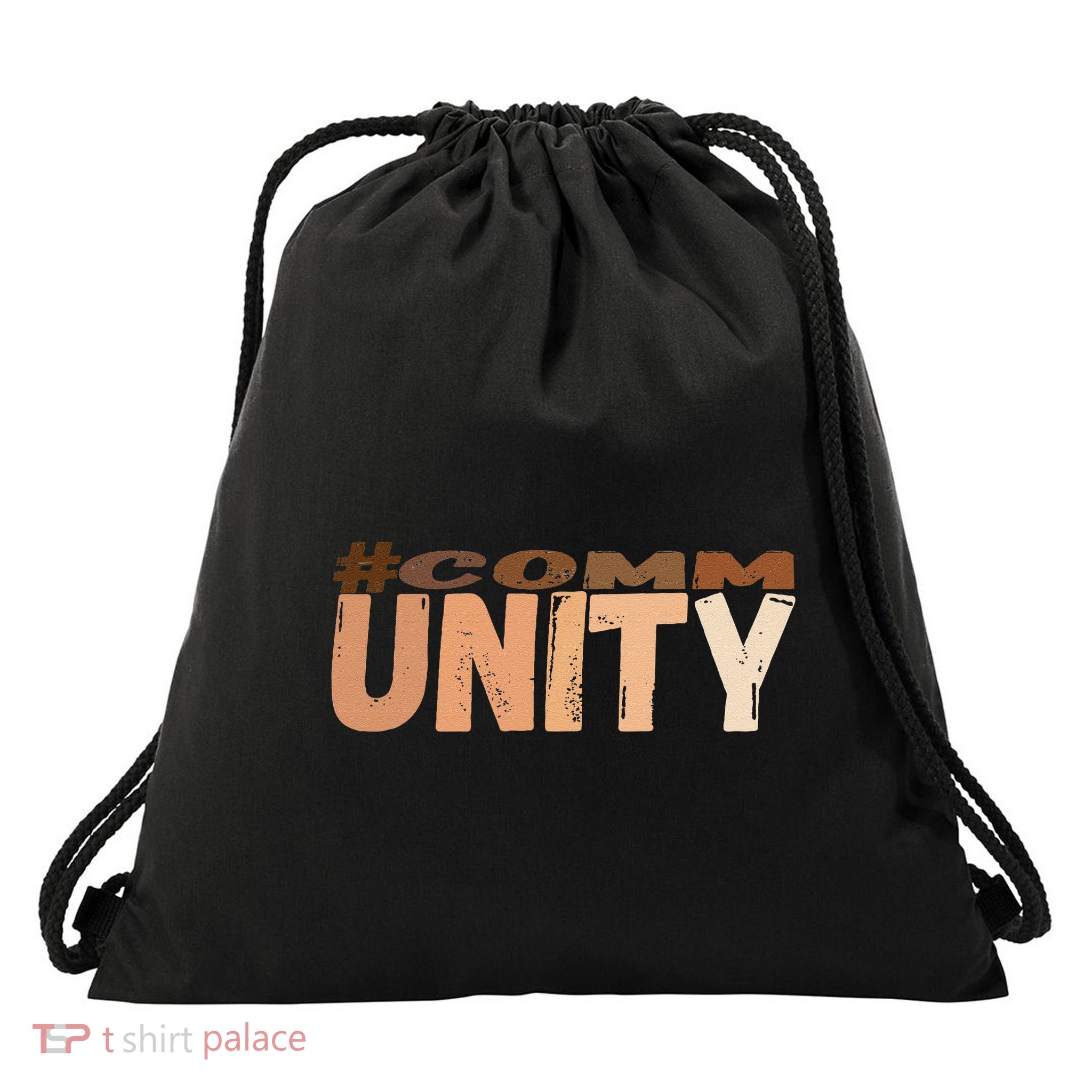 Community Embracing The Power Of Togetherness Everyone Drawstring Bag