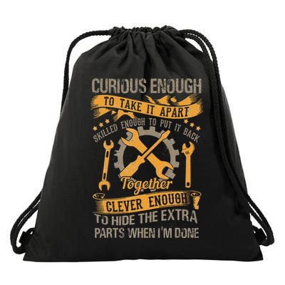 Curious Enough To Take It Apart Clever Enough To Hide Drawstring Bag