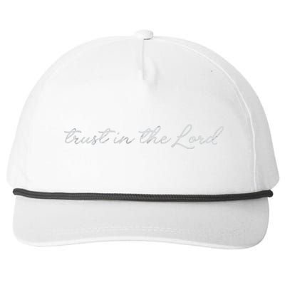 Christian Embroidered Trust In The Lord Snapback Five-Panel Rope Hat