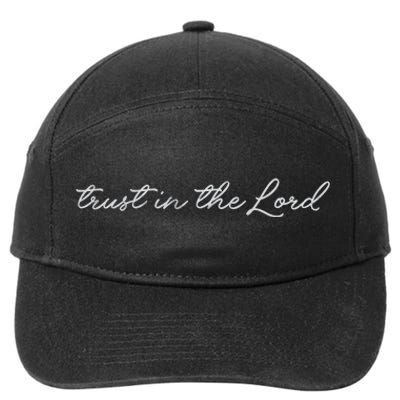 Christian Embroidered Trust In The Lord 7-Panel Snapback Hat