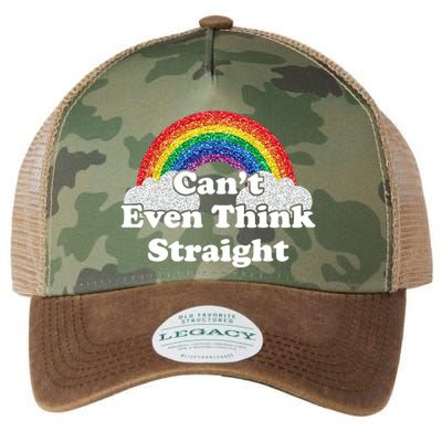 Cant Even Think Straight Rainbow LGBTQ Legacy Tie Dye Trucker Hat