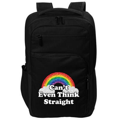 Cant Even Think Straight Rainbow LGBTQ Impact Tech Backpack