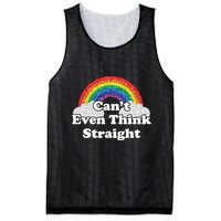 Cant Even Think Straight Rainbow LGBTQ Mesh Reversible Basketball Jersey Tank