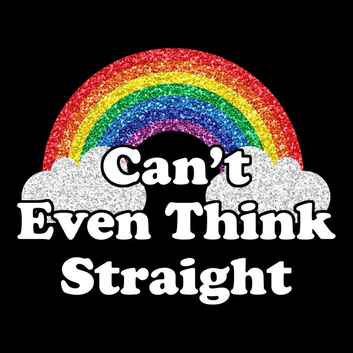 Cant Even Think Straight Rainbow LGBTQ Mesh Reversible Basketball Jersey Tank