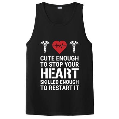 Cute Enough To Stop Your Heart Skilled Medical Doctor Nurse Meaningful Gift PosiCharge Competitor Tank