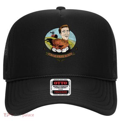 Cage-Free Eggs T-Shirt High Crown Mesh Back Trucker Hat