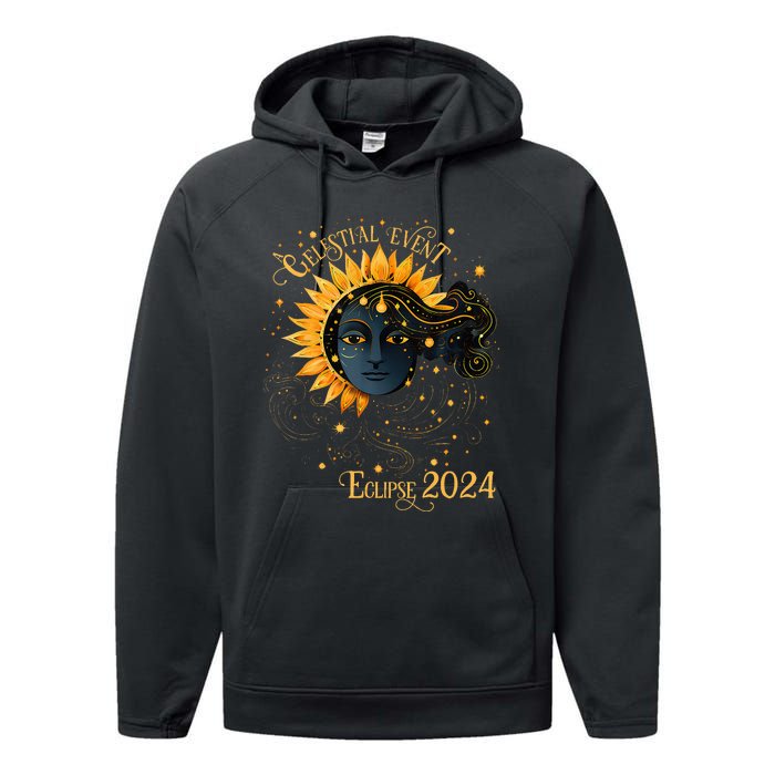 Celestial Event Total Solar Eclipse Performance Fleece Hoodie