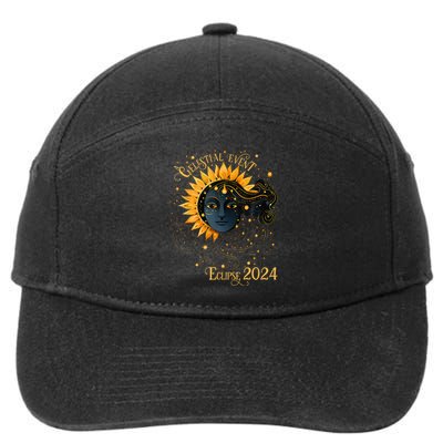 Celestial Event Total Solar Eclipse 7-Panel Snapback Hat