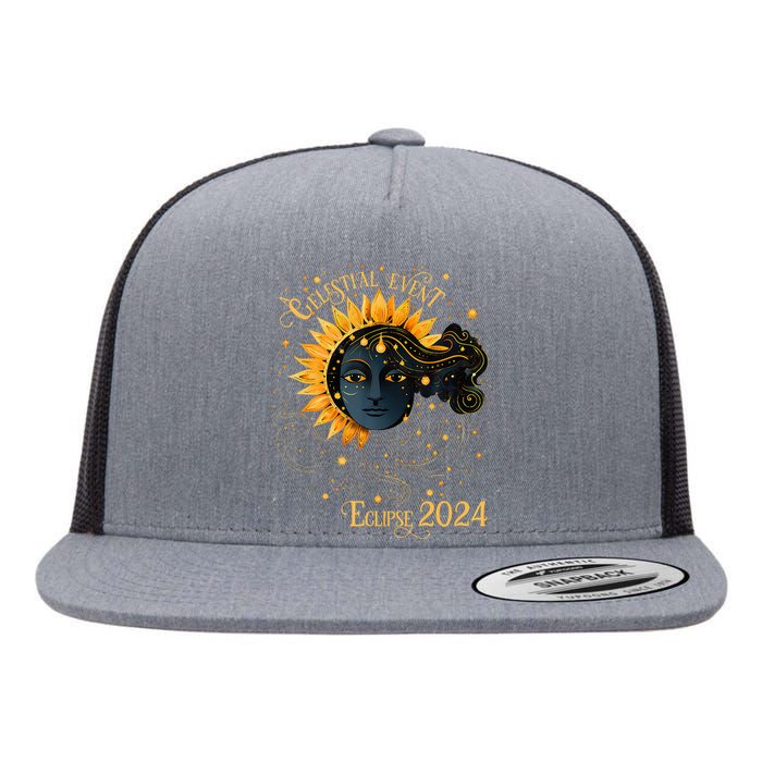 Celestial Event Total Solar Eclipse Flat Bill Trucker Hat