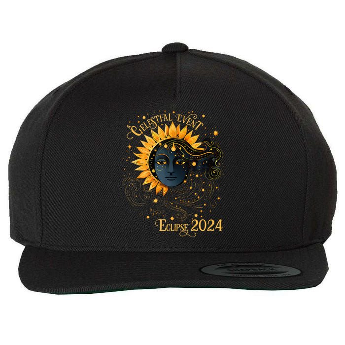 Celestial Event Total Solar Eclipse Wool Snapback Cap