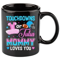 Cute Ethnic Touchdown or Tutu Mommy Loves You 11oz C Handle Ceramic Mug