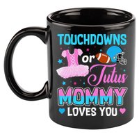 Cute Ethnic Touchdown or Tutu Mommy Loves You 11oz C Handle Ceramic Mug