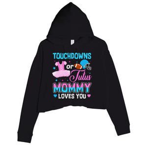 Cute Ethnic Touchdown or Tutu Mommy Loves You Crop Fleece Hoodie