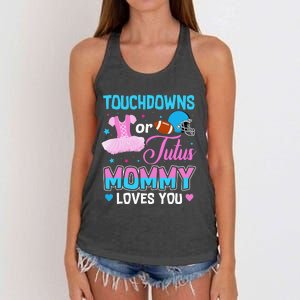 Cute Ethnic Touchdown or Tutu Mommy Loves You Women's Knotted Racerback Tank