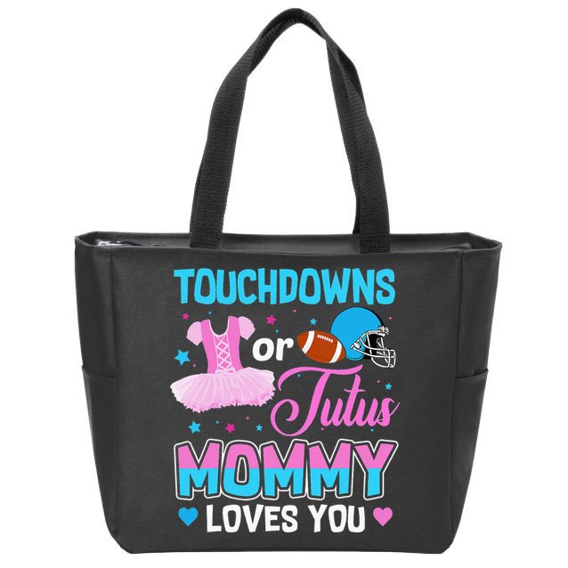 Cute Ethnic Touchdown or Tutu Mommy Loves You Zip Tote Bag