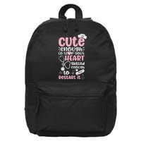 Cute Enough To Stop Your Heart Skilled Enough To Restart It 16 in Basic Backpack