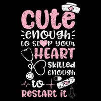 Cute Enough To Stop Your Heart Skilled Enough To Restart It 16 in Basic Backpack