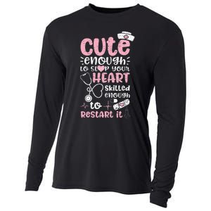 Cute Enough To Stop Your Heart Skilled Enough To Restart It Cooling Performance Long Sleeve Crew