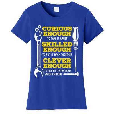 Curious Enough To Take It Apart Design Car Mechanic Gift Women's T-Shirt