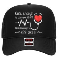 Cute Enough To Stop Your Heart Skilled Enough To Restart It Zip Hoodie Hat