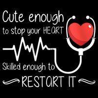 Cute Enough To Stop Your Heart Skilled Enough To Restart It Zip Hoodie Cropped Pullover Crew