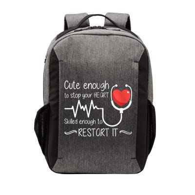 Cute Enough To Stop Your Heart Skilled Enough To Restart It Zip Hoodie Vector Backpack
