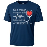 Cute Enough To Stop Your Heart Skilled Enough To Restart It Zip Hoodie Performance Shirt
