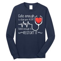 Cute Enough To Stop Your Heart Skilled Enough To Restart It Zip Hoodie Long Sleeve Shirt