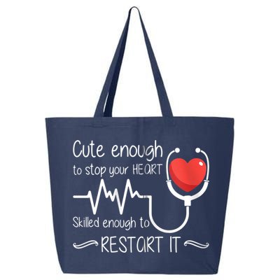Cute Enough To Stop Your Heart Skilled Enough To Restart It Zip Hoodie 25L Jumbo Tote
