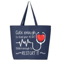 Cute Enough To Stop Your Heart Skilled Enough To Restart It Zip Hoodie 25L Jumbo Tote