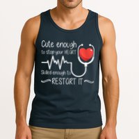 Cute Enough To Stop Your Heart Skilled Enough To Restart It Zip Hoodie Tank Top
