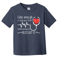 Cute Enough To Stop Your Heart Skilled Enough To Restart It Zip Hoodie Toddler T-Shirt