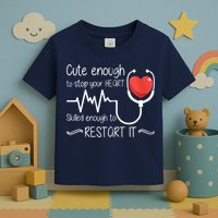 Cute Enough To Stop Your Heart Skilled Enough To Restart It Zip Hoodie Toddler T-Shirt
