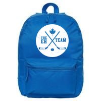 Canada Eh Team Cool Hockey Cool Gift 16 in Basic Backpack