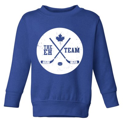 Canada Eh Team Cool Hockey Cool Gift Toddler Sweatshirt