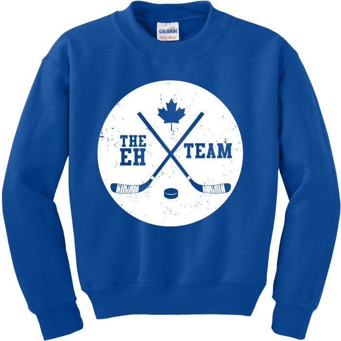 Canada Eh Team Cool Hockey Cool Gift Kids Sweatshirt