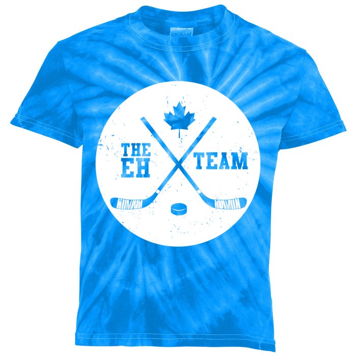 Canada Eh Team Cool Hockey Cool Gift Kids Tie-Dye T-Shirt