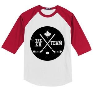 Canada Eh Team Cool Hockey Cool Gift Kids Colorblock Raglan Jersey