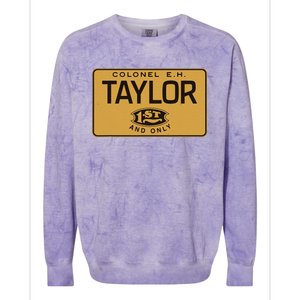 Colonel Eh Taylor Bourbon Whiskey Badge Colorblast Crewneck Sweatshirt