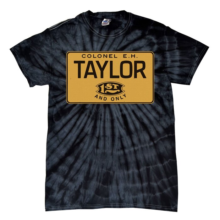 Colonel Eh Taylor Bourbon Whiskey Badge Tie-Dye T-Shirt