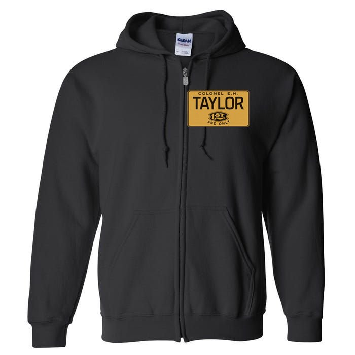 Colonel Eh Taylor Bourbon Whiskey Badge Full Zip Hoodie