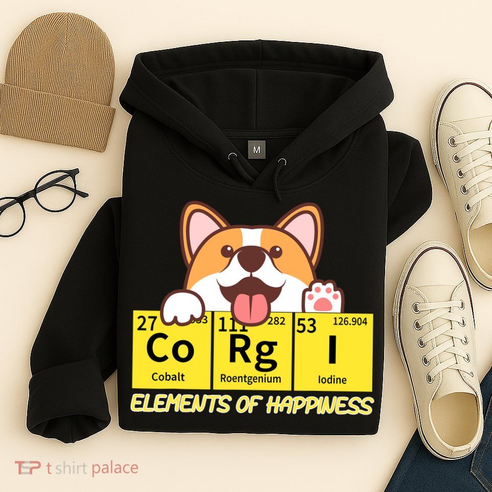 Corgi Elements Tab Of Happiness Funny For Corgi Mom And Dad Hoodie