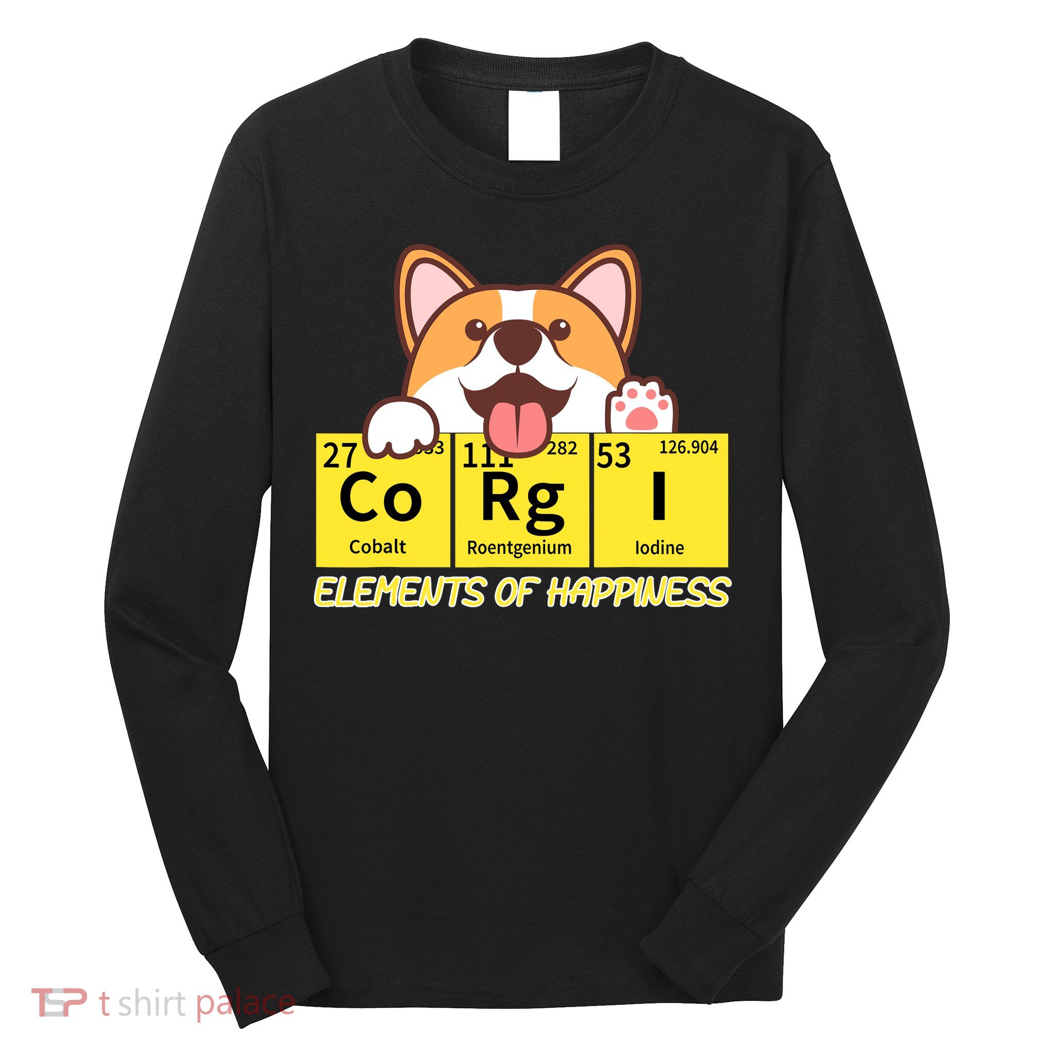 Corgi Elements Tab Of Happiness Funny For Corgi Mom And Dad Long Sleeve Shirt
