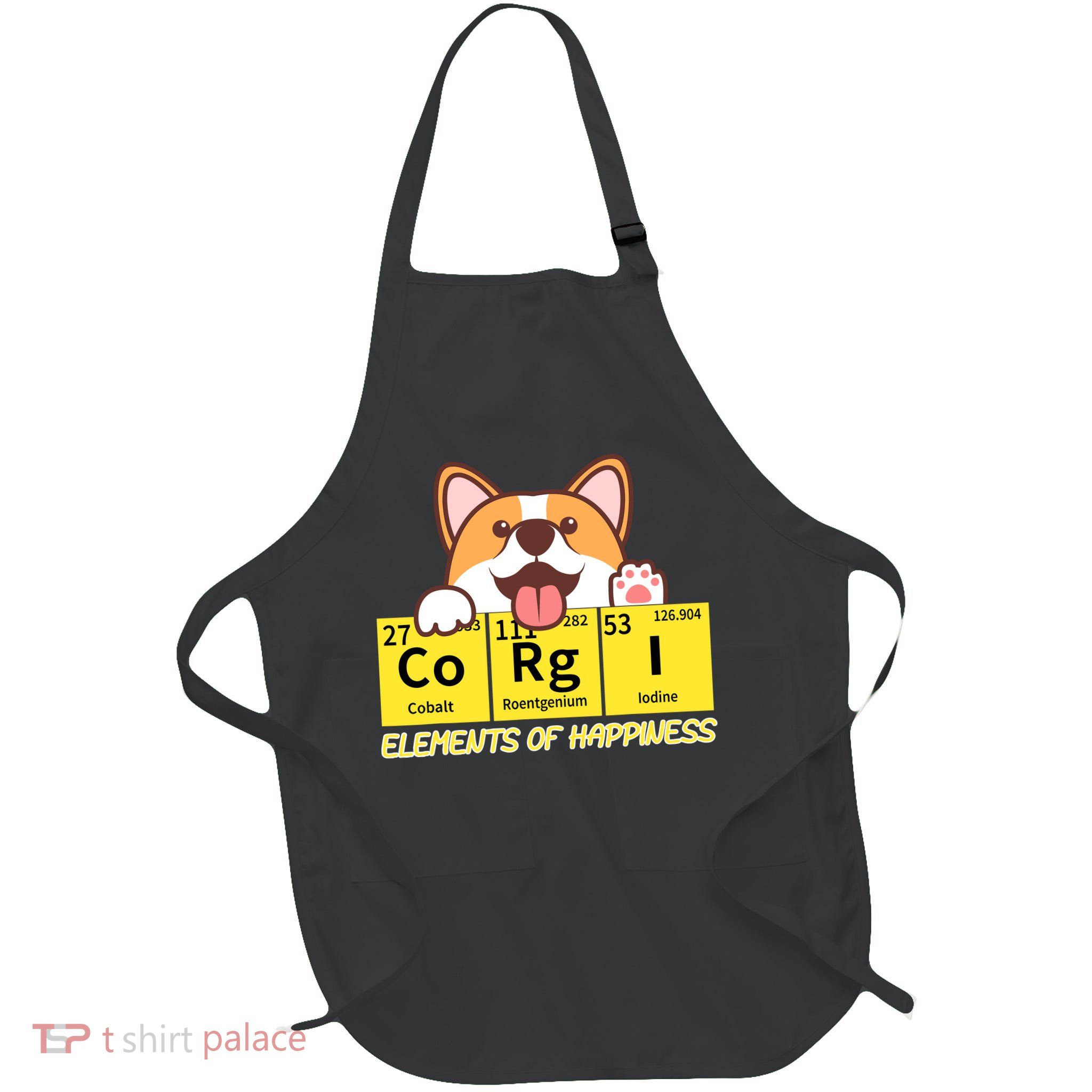 Corgi Elements Tab Of Happiness Funny For Corgi Mom And Dad Apron