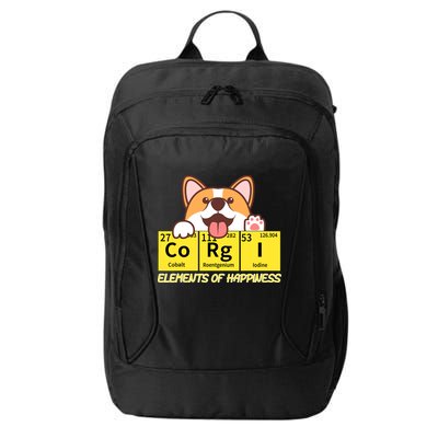 Corgi Elements Tab Of Happiness Funny For Corgi Mom And Dad City Backpack