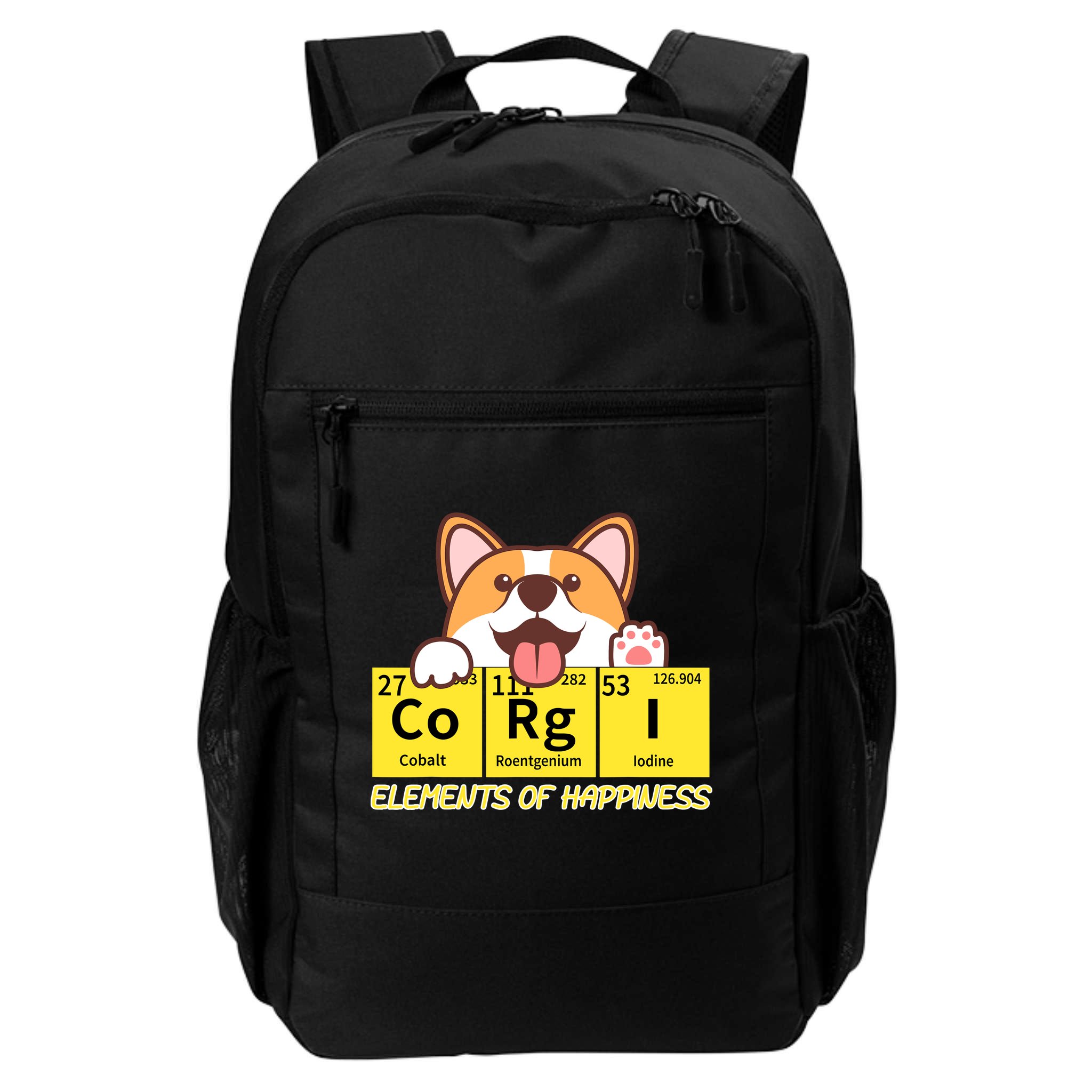 Corgi Elements Tab Of Happiness Funny For Corgi Mom And Dad Backpack