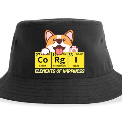 Corgi Elements Tab Of Happiness Funny For Corgi Mom And Dad Sustainable Bucket Hat